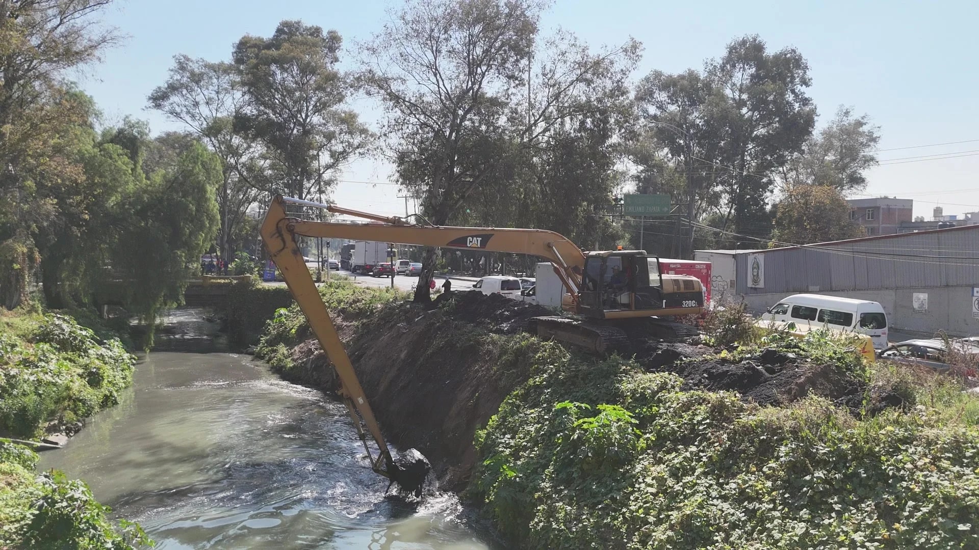 Desazolve y rehabilitación de bordos — Río Tlalnepantla — vista 5